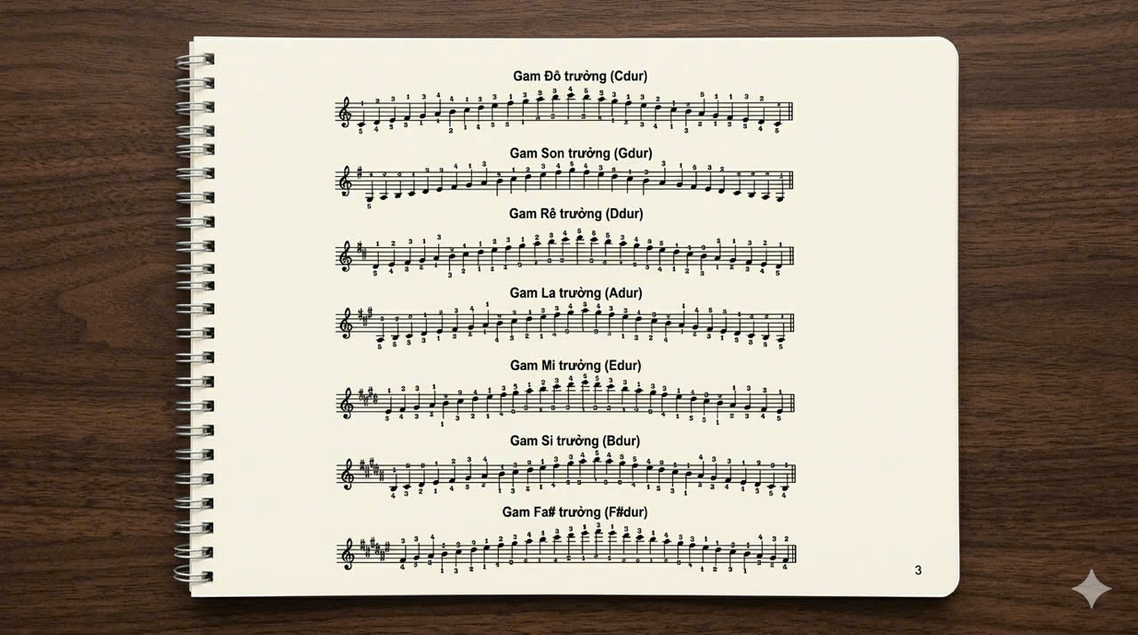 Gam piano cơ bản luyện ngón cho người mới học Gam piano cơ bản giúp người mới luyện ngón và đọc nốt nhanh hơn