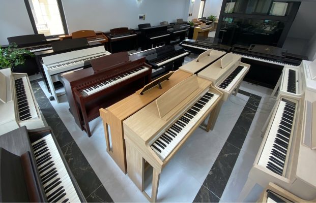 Showroom piano điện Yamaha và Kawai cho người mới học tại Piano Japan Long Biên