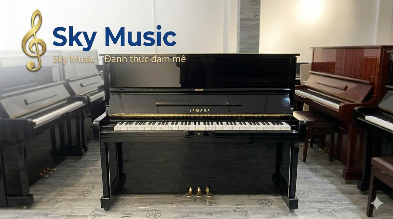 Piano Yamaha U1H và U3H trưng bày tại showroom Sky Music dành cho người học lâu dài